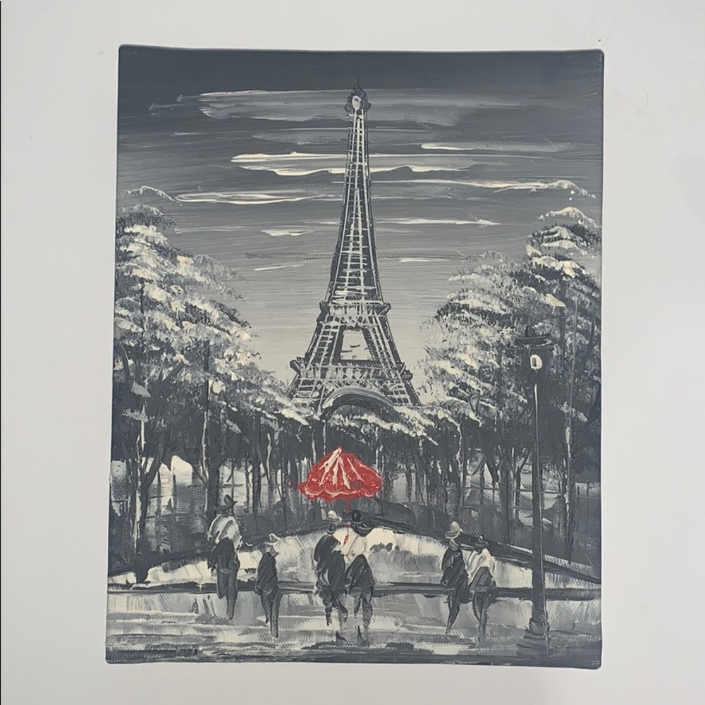 Eiffel tower art piece painting canvas wall art